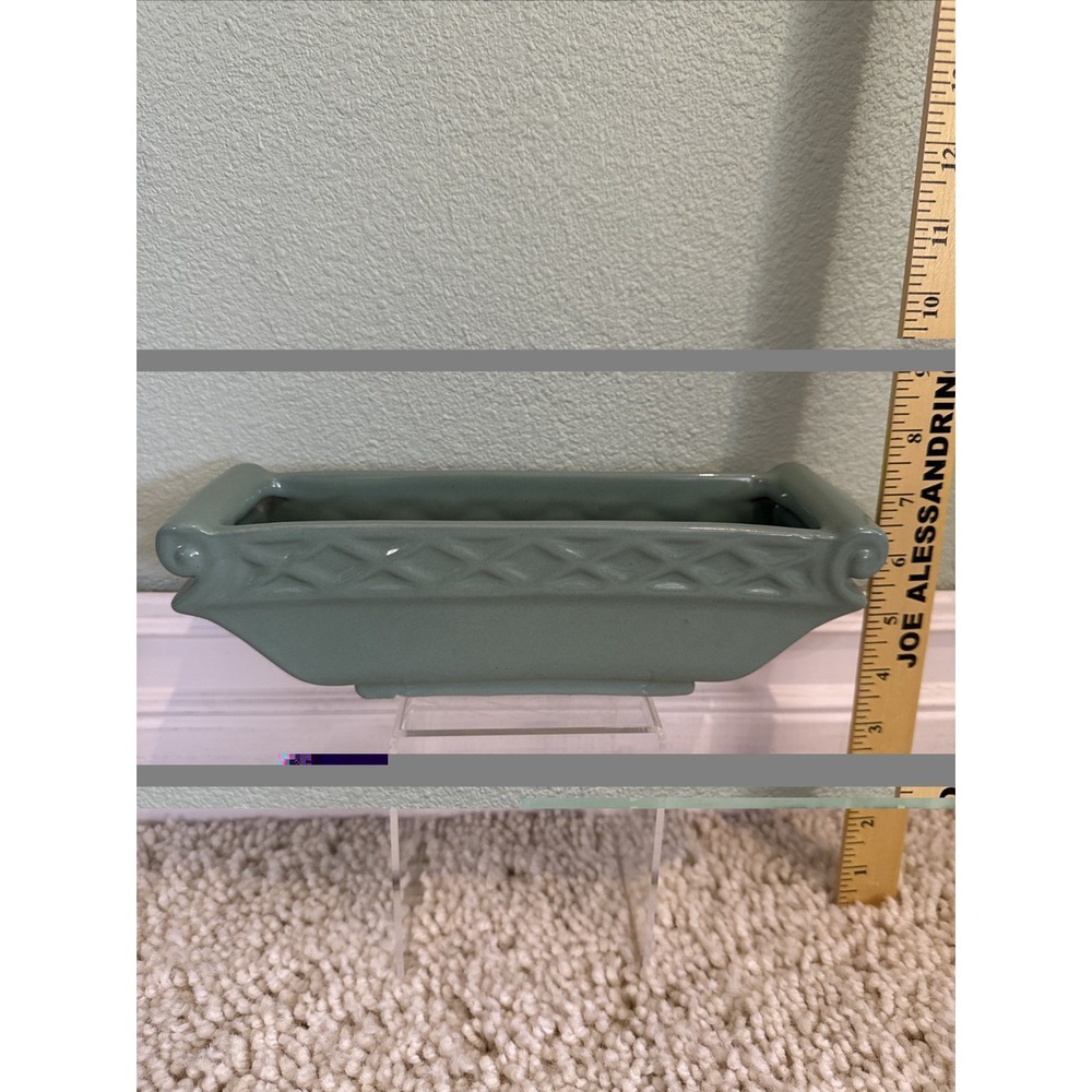 Vintage Abingdon Green Art Pottery Art Deco Style Planter